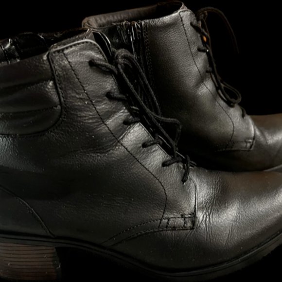 Ultimate Comfort Collection by Clarks black boots zip and lace sz 11M - Picture 1 of 5